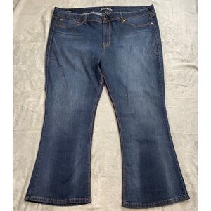 Source Of Wisdom Jeans 28 Plus Womens Slim Boot Stretch Dark Wash